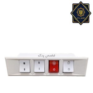 پنل سفید کلید دار هود زیر کابینتی تک موتور